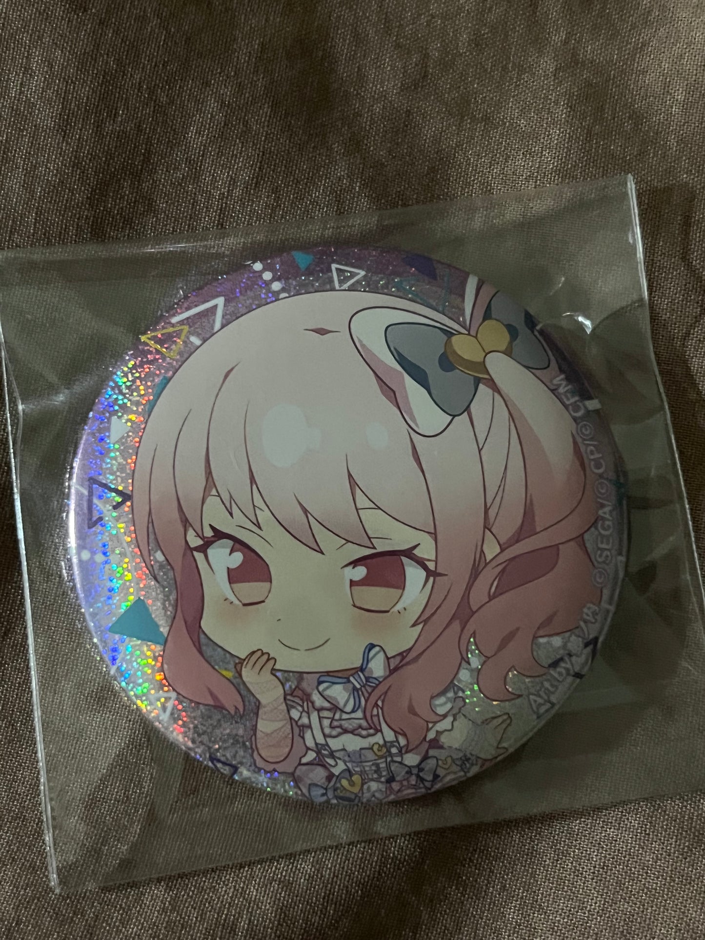Project Sekai - Mizuki Akiyama “Secret Distance Chibi" Circle Glitter Badge