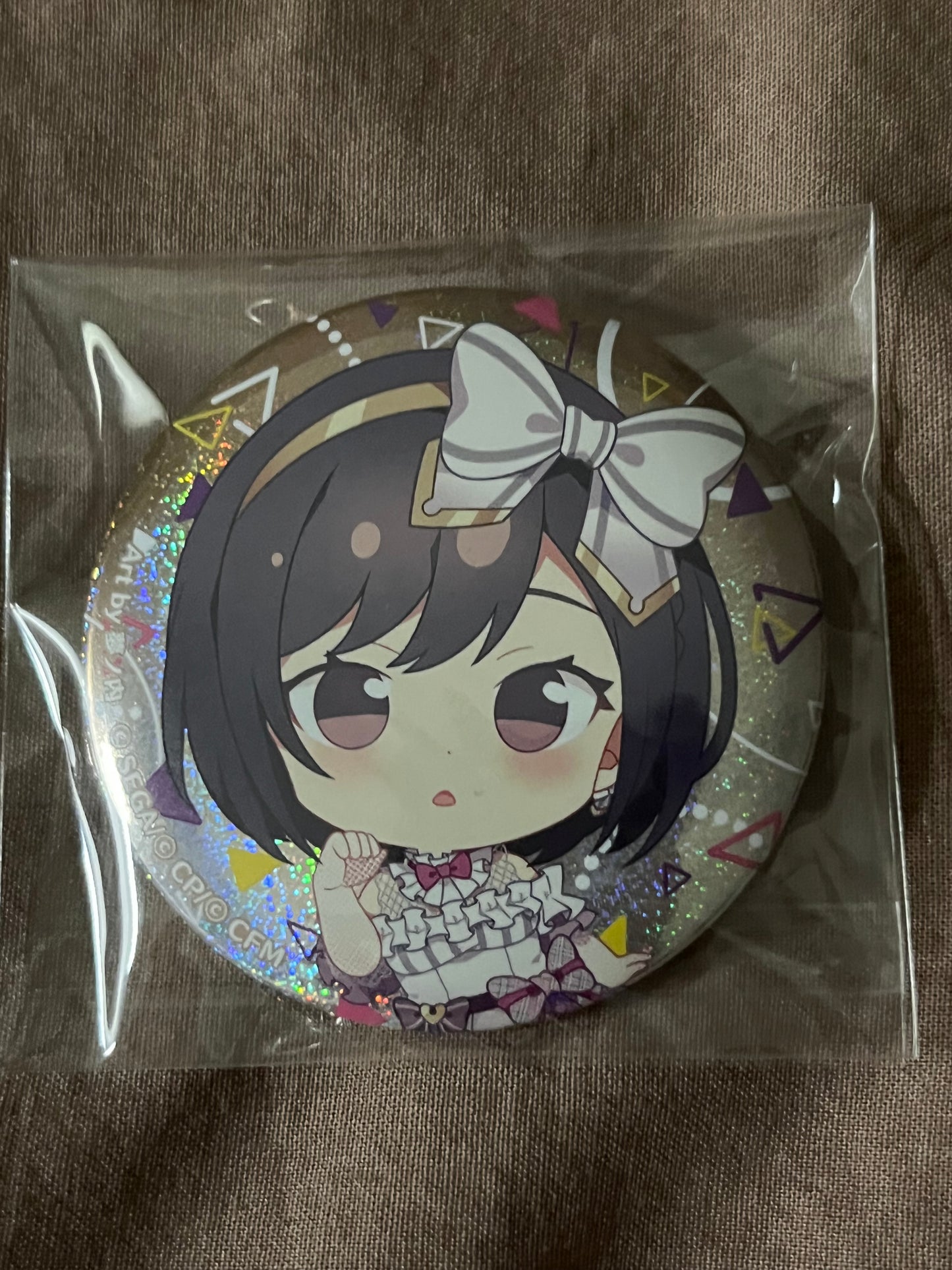 Project Sekai - Ena Shinonome “Secret Distance Chibi" Circle Glitter Badge