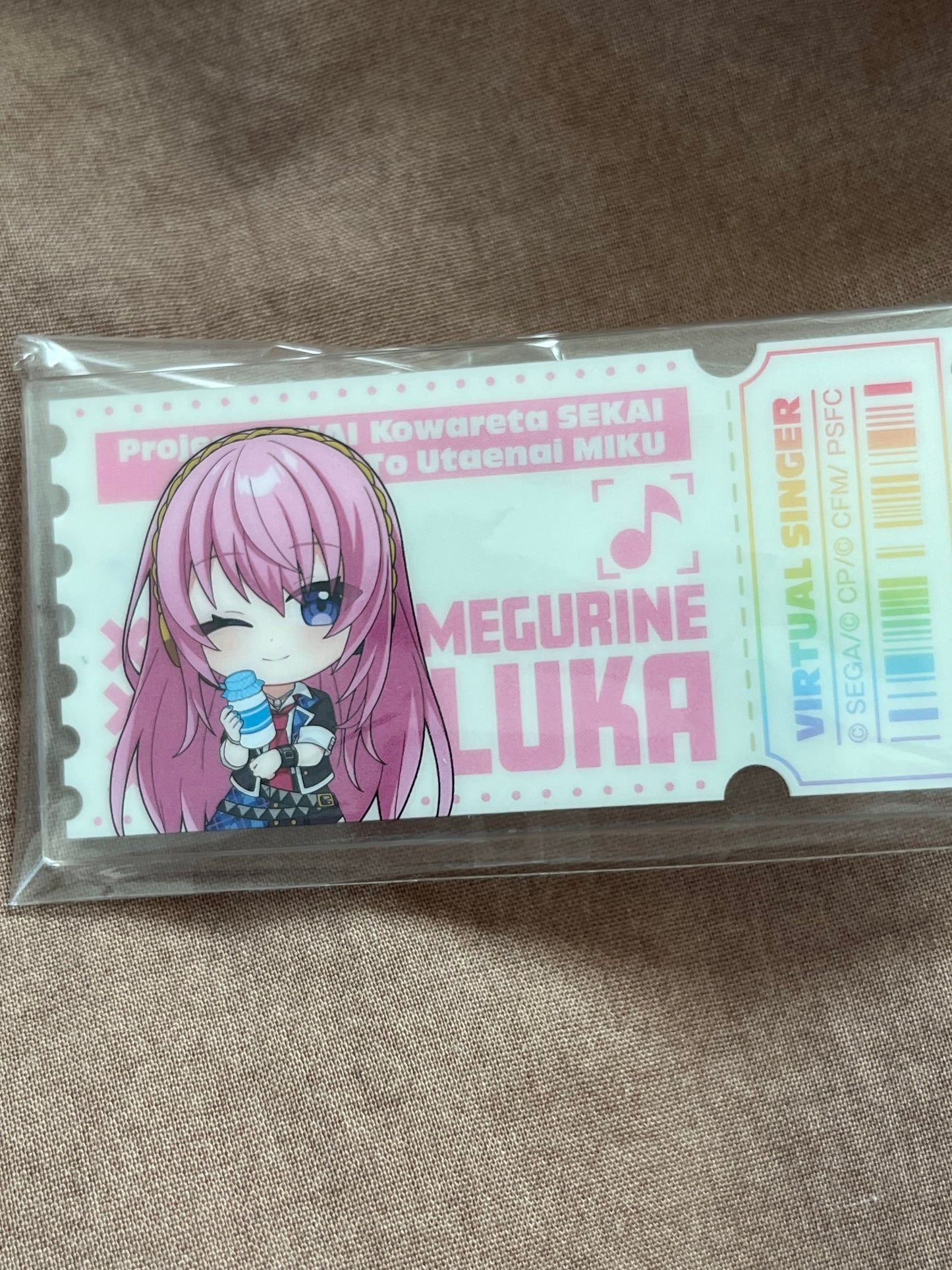 Project Sekai - Megurine Luka "LAWSON Collaboration Movie Ticket" Acrylic Rectangle Badge