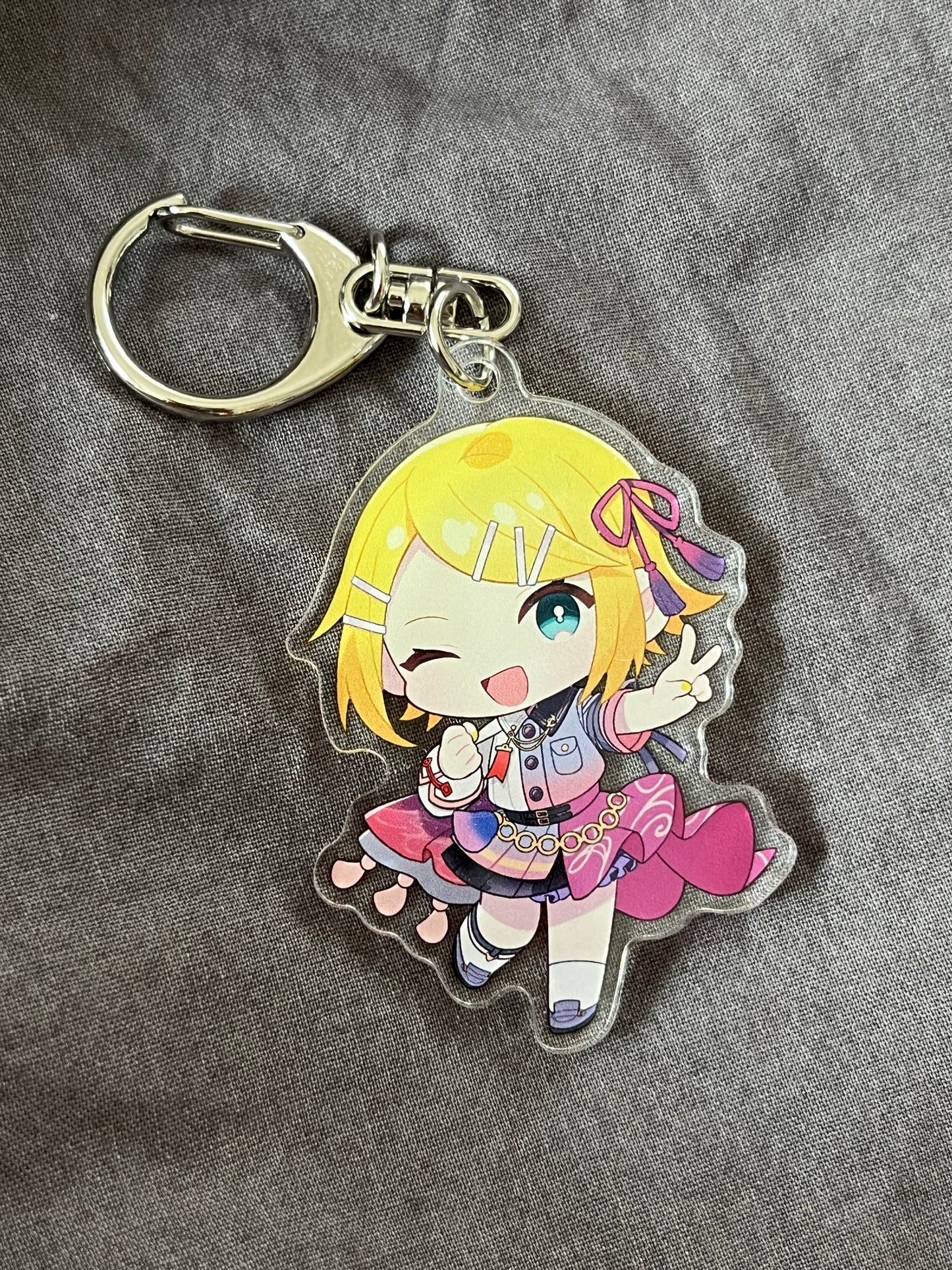 Project Sekai - Kagamine Rin “Colorful Live 4th Unison” Chibi Acrylic Keychain