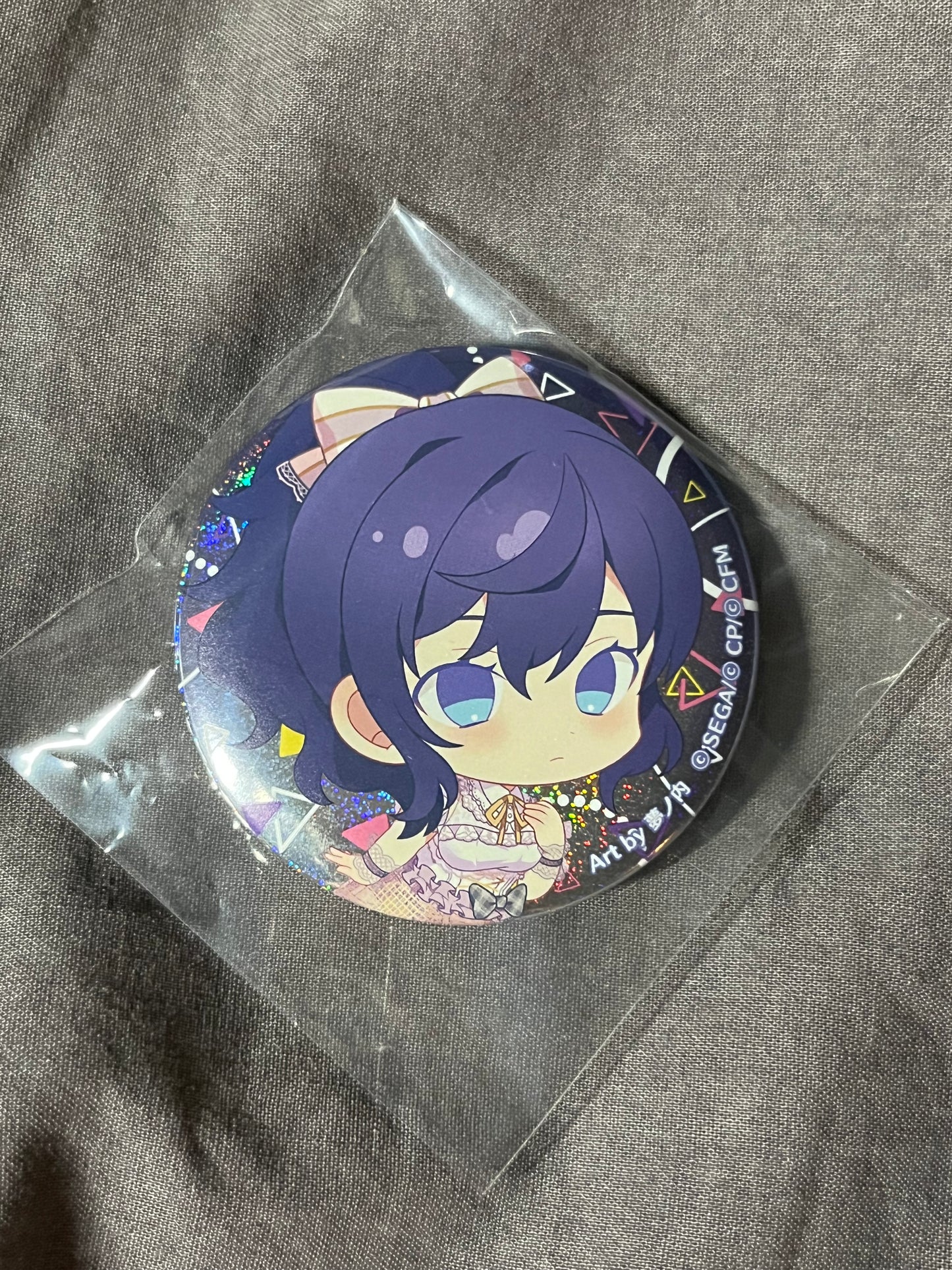 Project Sekai - Mafuyu Asahina “Secret Distance Chibi" Circle Glitter Badge