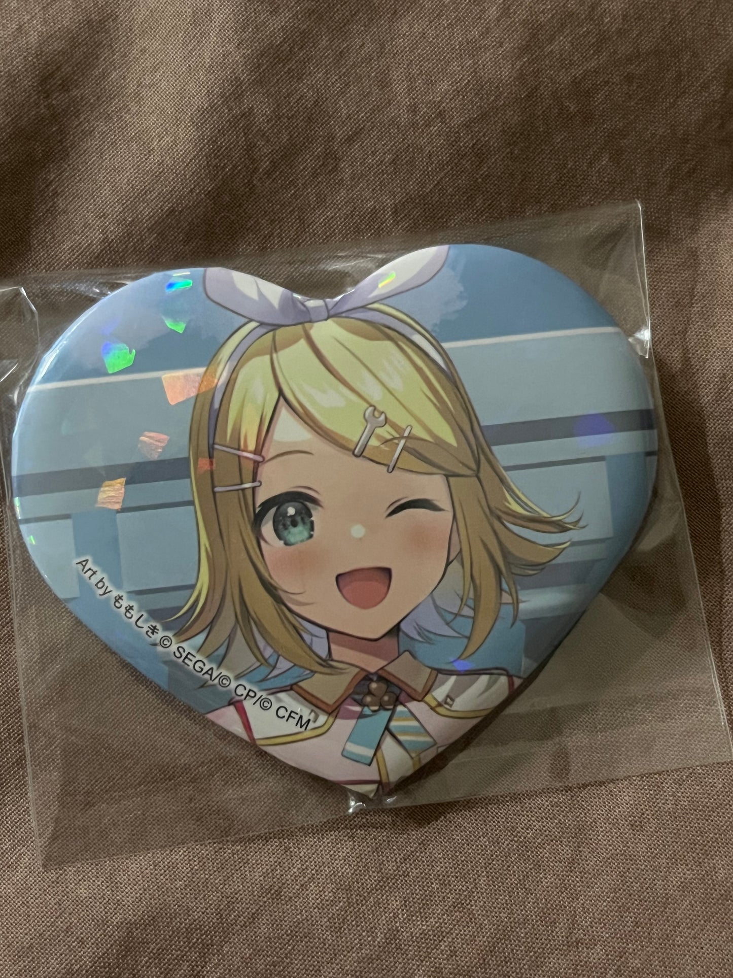 Project Sekai - Kagamine Rin Float Planner 2DMV Heart Badge