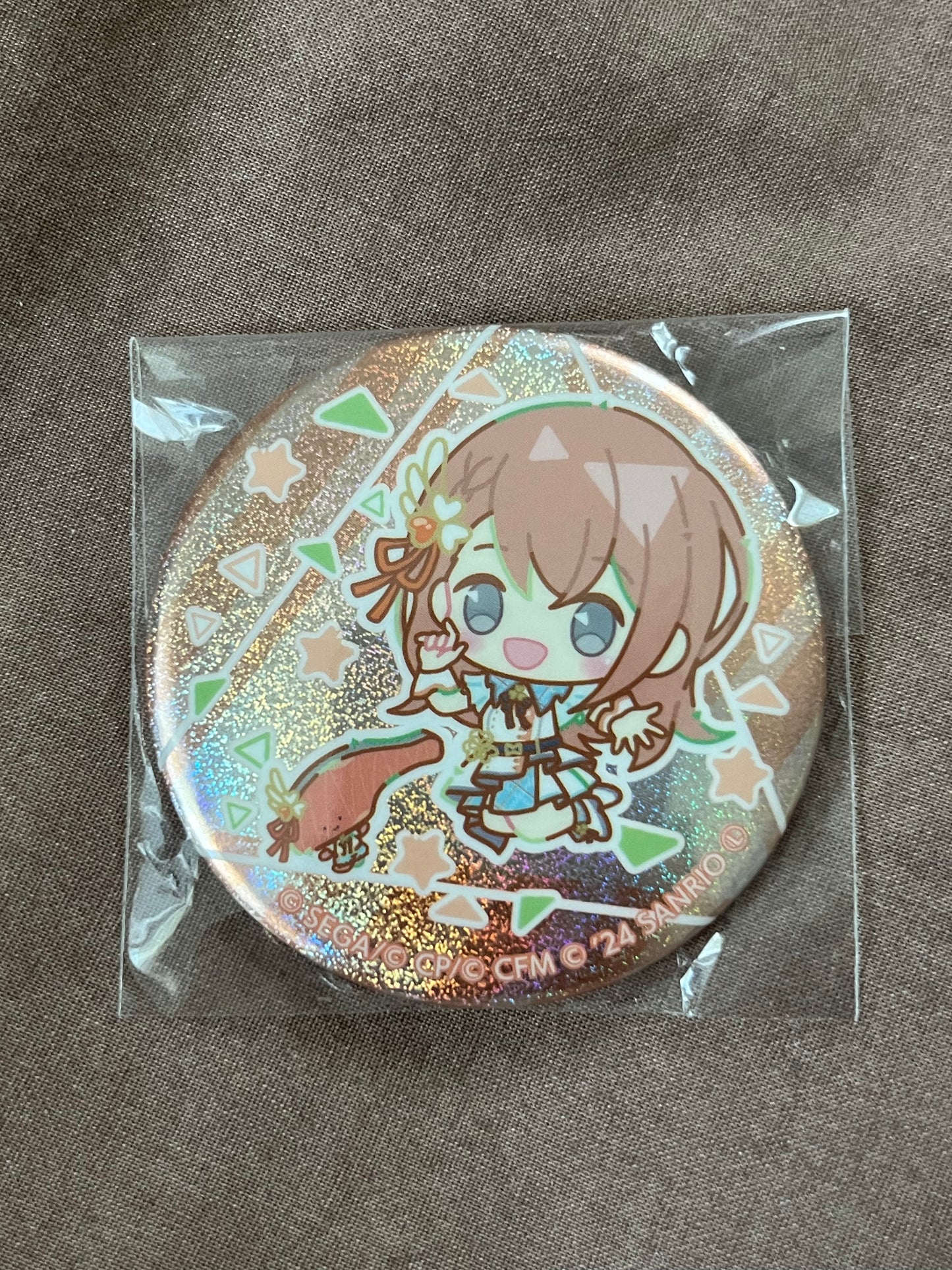 Project Sekai - Minori Hanasato “Project Sekai x Sanrio” Circle Glitter Badge