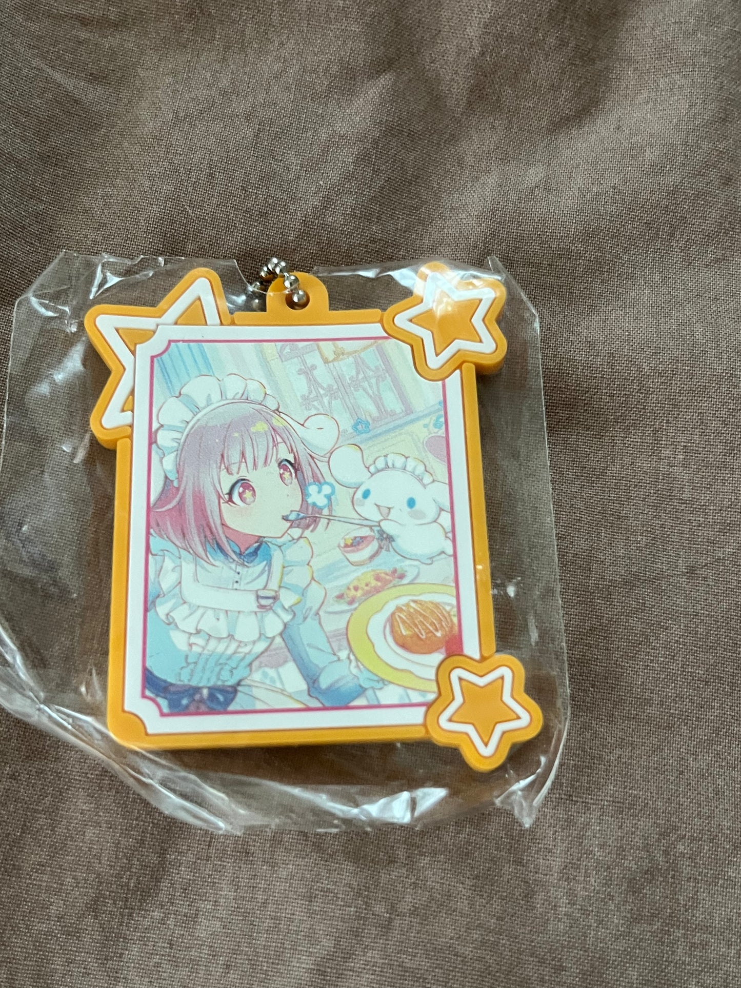 Project Sekai - Emu Otori “feat. Cinnamoroll” Sanrio Rubber Keychain