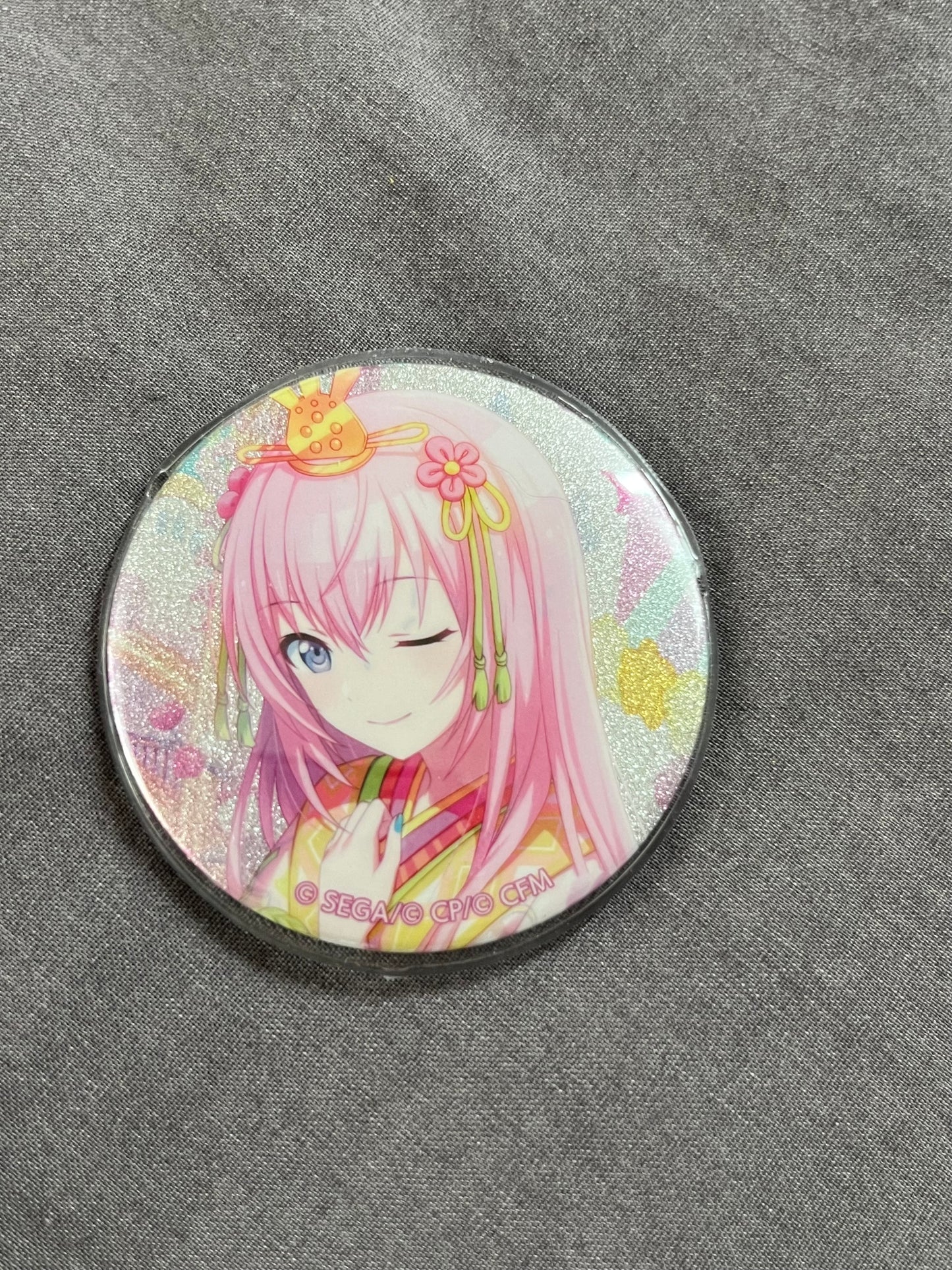 Project Sekai - Megurine Luka “The Tenma Household's Hinamatsuri” Circle Glitter Badge [TRAINED]