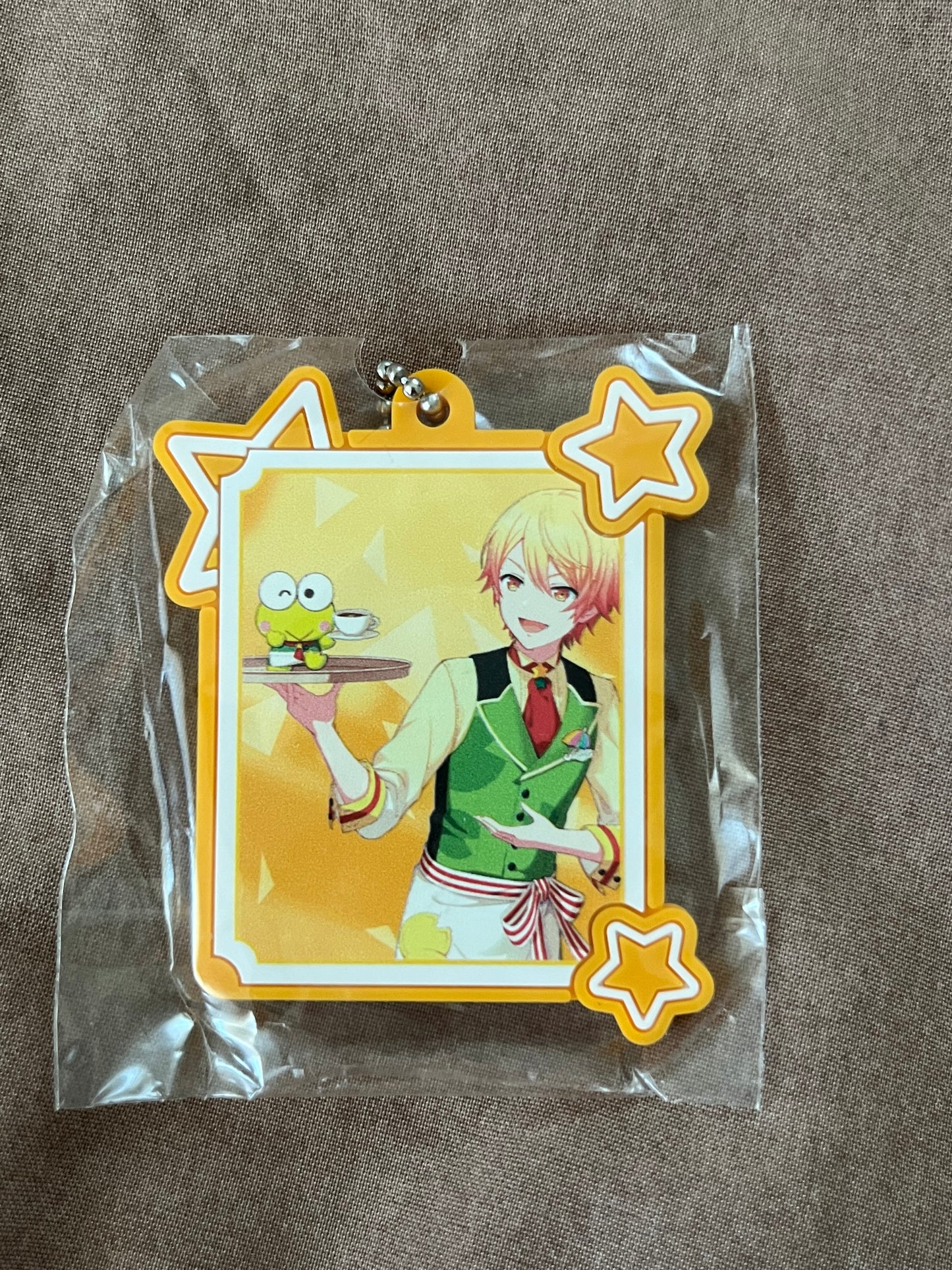 Project Sekai - Tsukasa Tenma “feat. Keroppi” Sanrio Rubber Keychain