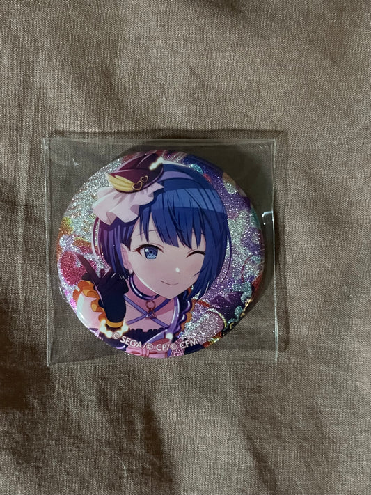 Project Sekai - Haruka Kiritani “Time to hang out♪” Circle Glitter Badge [TRAINED]