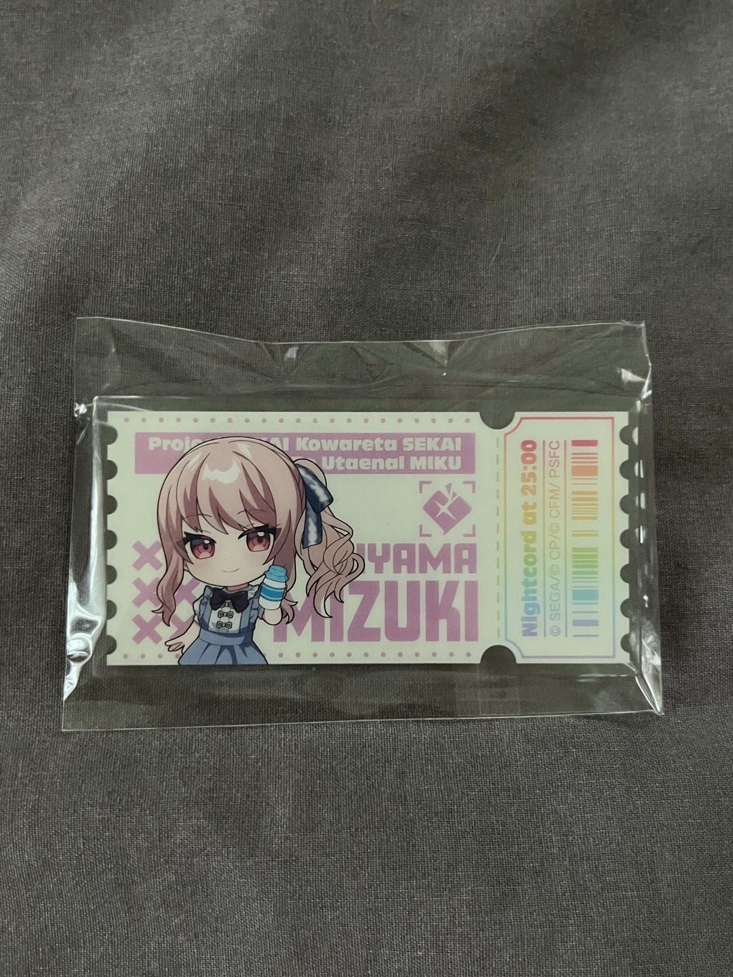 Project Sekai - Mizuki Akiyama "LAWSON Collaboration Movie Ticket" Acrylic Rectangle Badge
