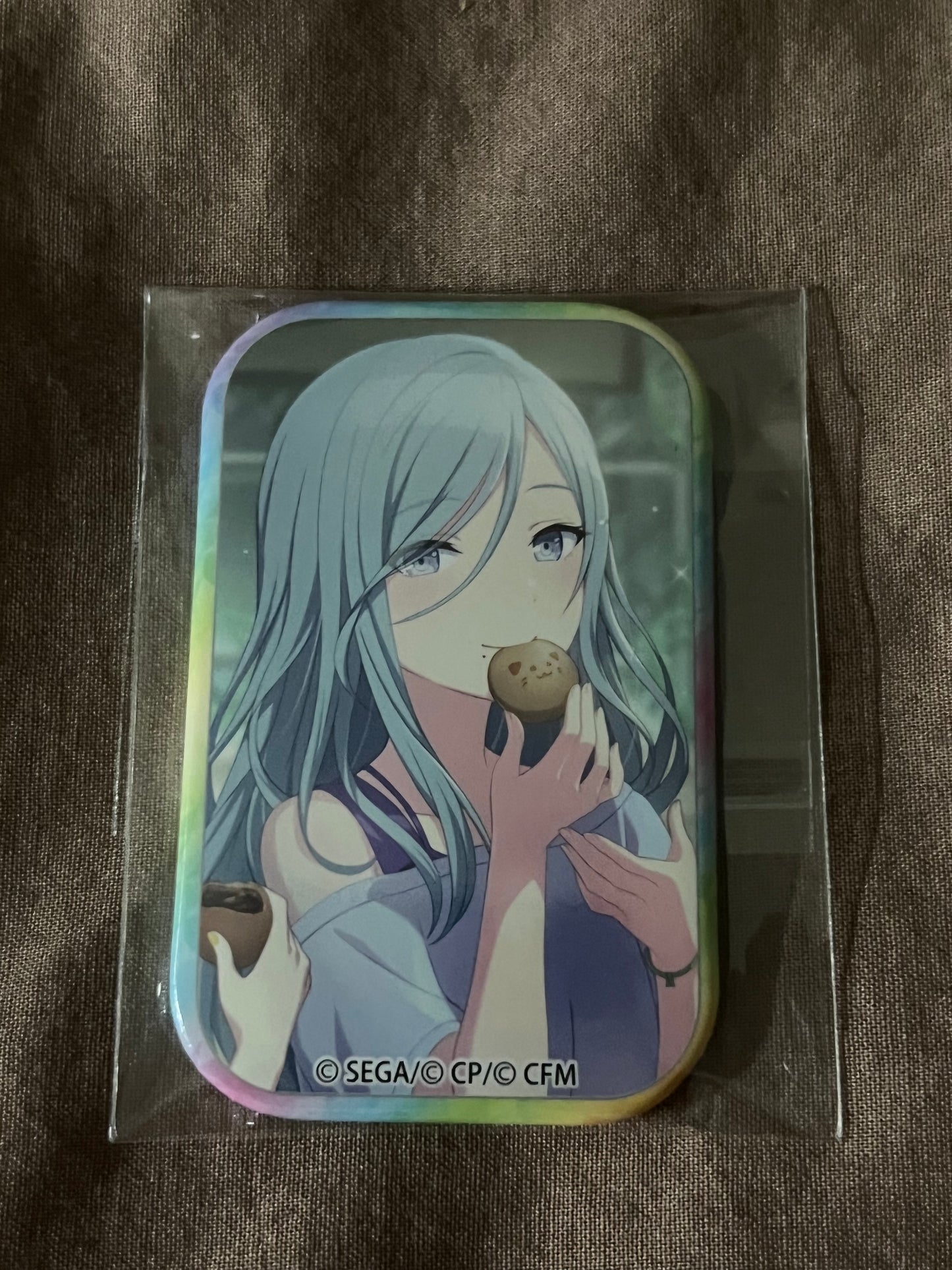 Project Sekai - Shizuku Hinomori “Relaxing With Manjus♪” Square Badge [UNTRAINED]