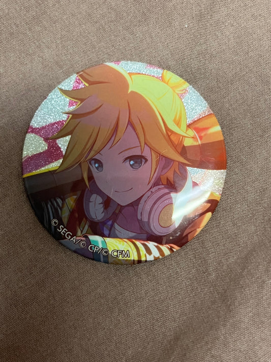 Project Sekai - Kagamine Len "SEKAI Happy New Year!" Circle Glitter Badge [TRAINED]