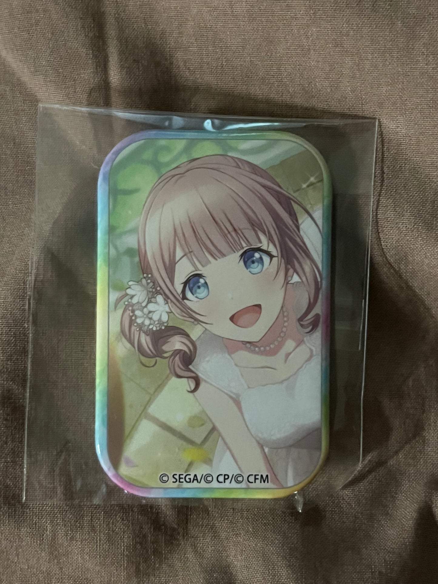 Project Sekai - Honami Mochizuki “Standing Next to the Kind and Gentle You” Square Badge [UNTRAINED]