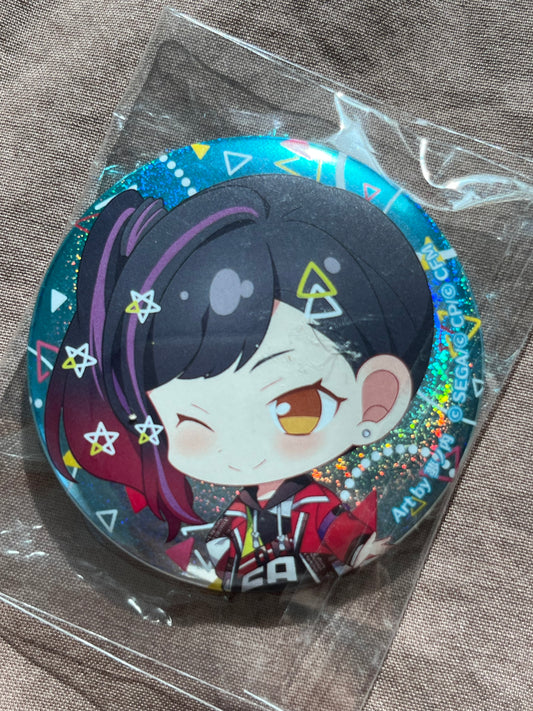 Project Sekai - An Shiraishi "STRAY BAD DOG Chibi" Circle Glitter Badge
