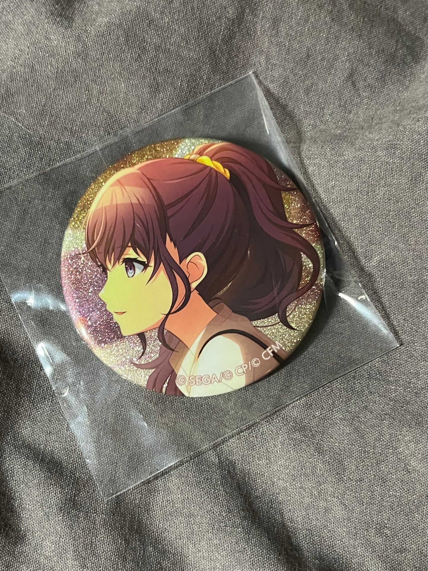 Project Sekai - Mafuyu Asahina “At This Festival Tinged With Twilight” Circle Glitter Badge [UNTRAINED]