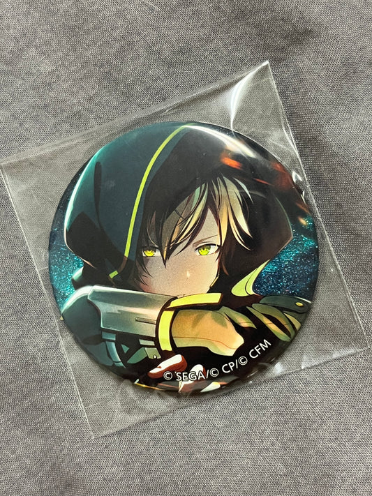 Project Sekai - Akito Shinonome “close game/OFFLINE” Circle Glitter Badge [TRAINED]