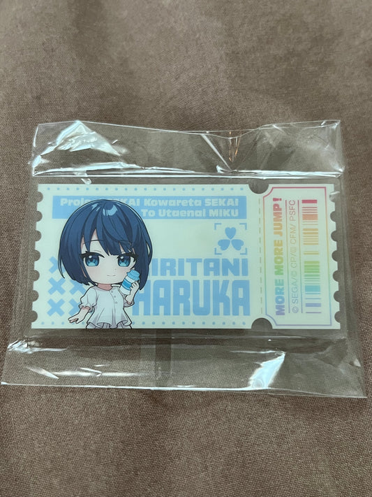 Project Sekai - Haruka Kiritani "LAWSON Collaboration Movie Ticket" Acrylic Rectangle Badge