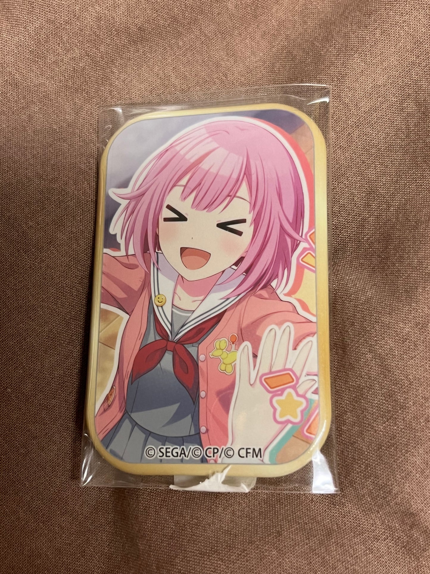 Project Sekai - Emu Otori "On the Stage of Dazzling Light" Square Badge [UNTRAINED]