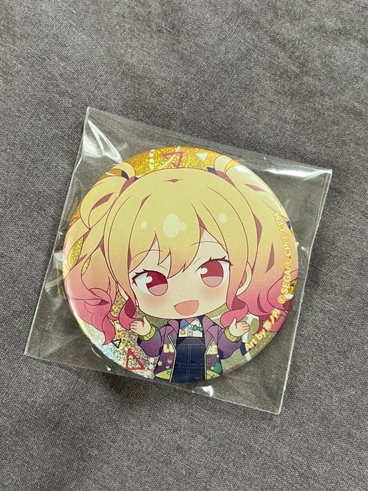 Project Sekai - Saki Tenma “Resonate with You Chibi" Circle Holographic Glitter Badge