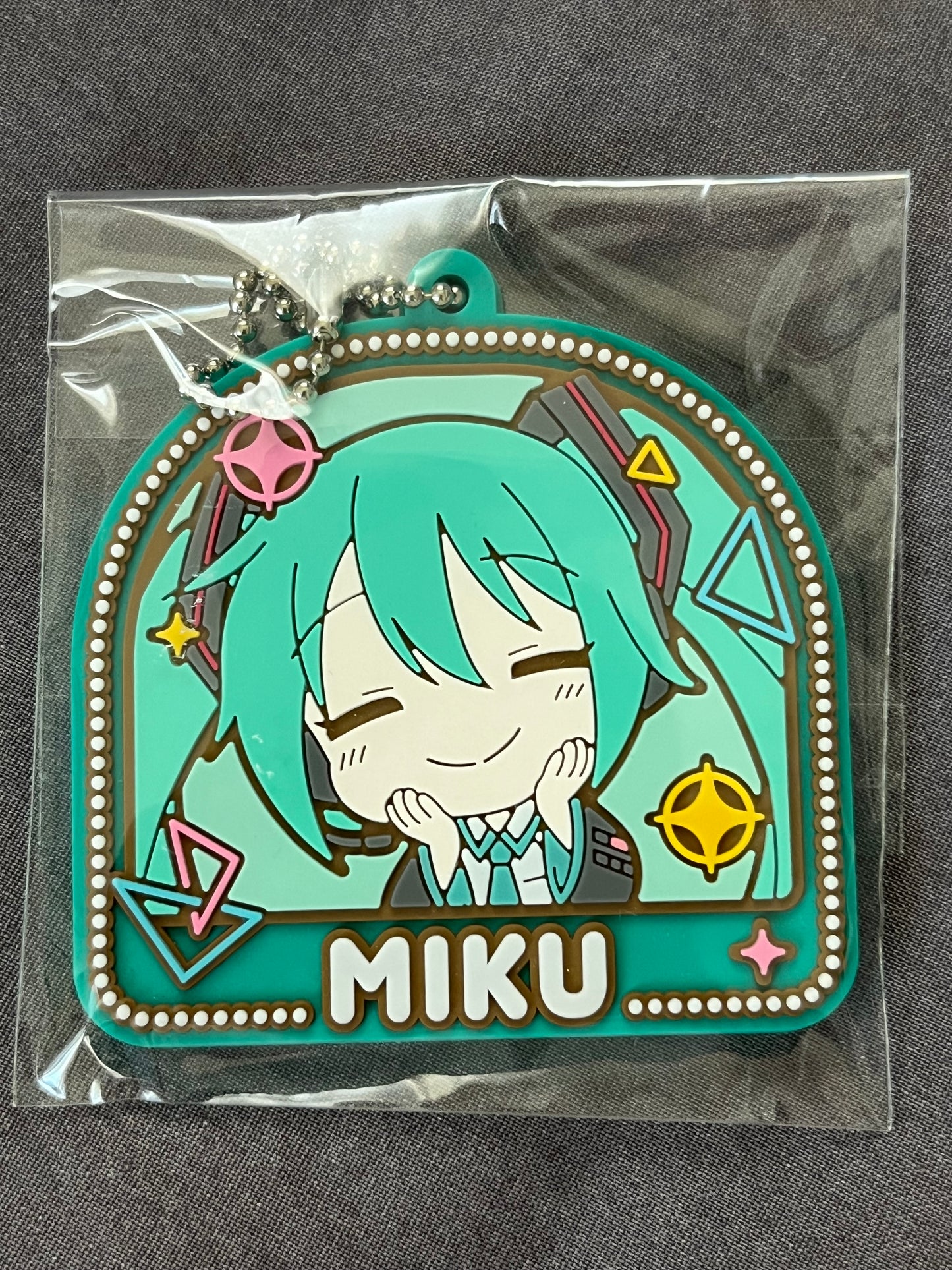 Project Sekai - Hatsune Miku “Hehehe” Stamp Rubber Keychain