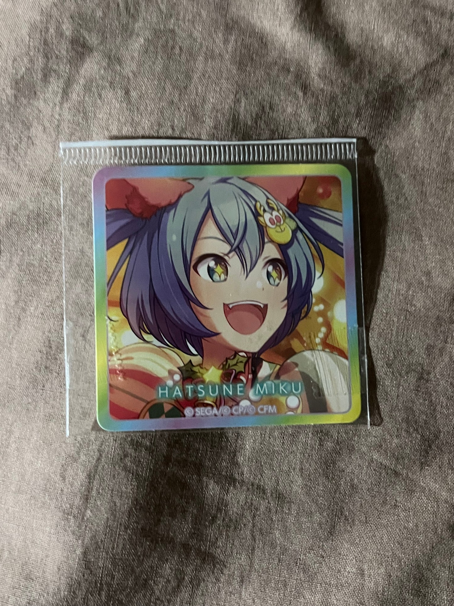 Project Sekai - Hatsune Miku “On a Holy Night, with This Singing Voice” Square Sticker [TRAINED]