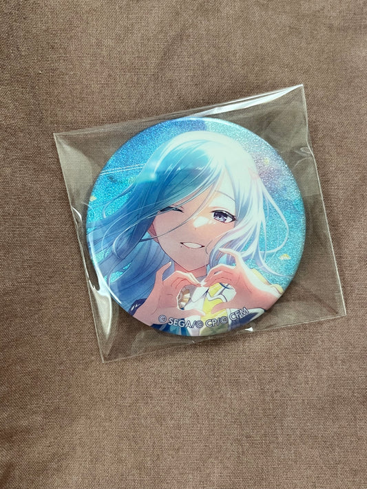 Project Sekai - Shizuku Hinomori “To One Day Reach that Flowery Stage” Circle Glitter Badge [TRAINED]
