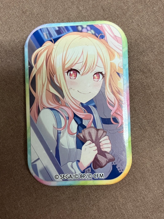 Project Sekai - Saki Tenma "Bustling Cafe ●REC!" Square Badge [UNTRAINED]