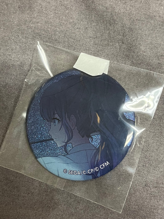 Project Sekai - Mafuyu Asahina “Draw Your Bow in This White World” Circle Glitter Badge [UNTRAINED]