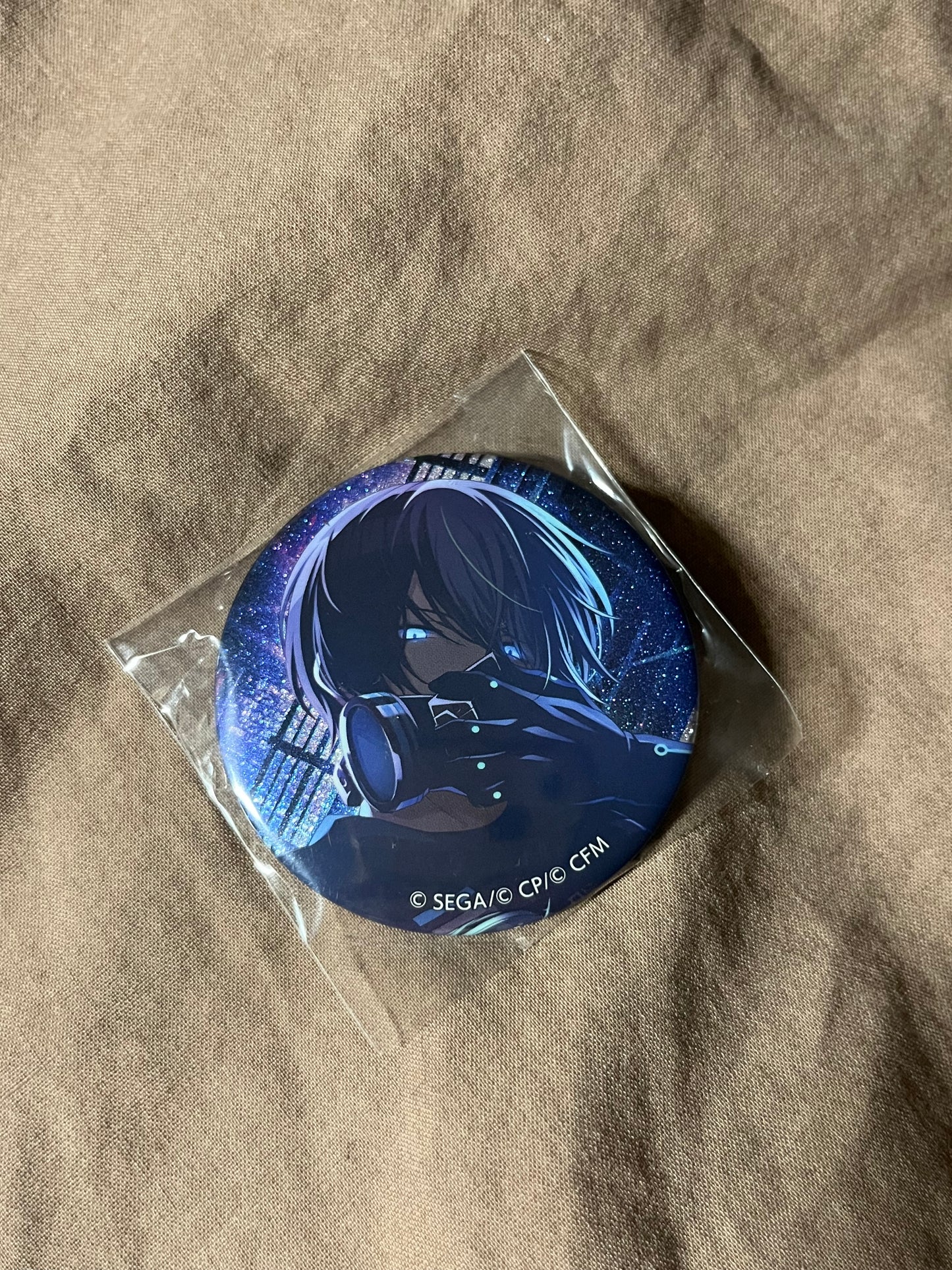 Project Sekai - Toya Aoyagi “close game/OFFLINE” Circle Glitter Badge [TRAINED]