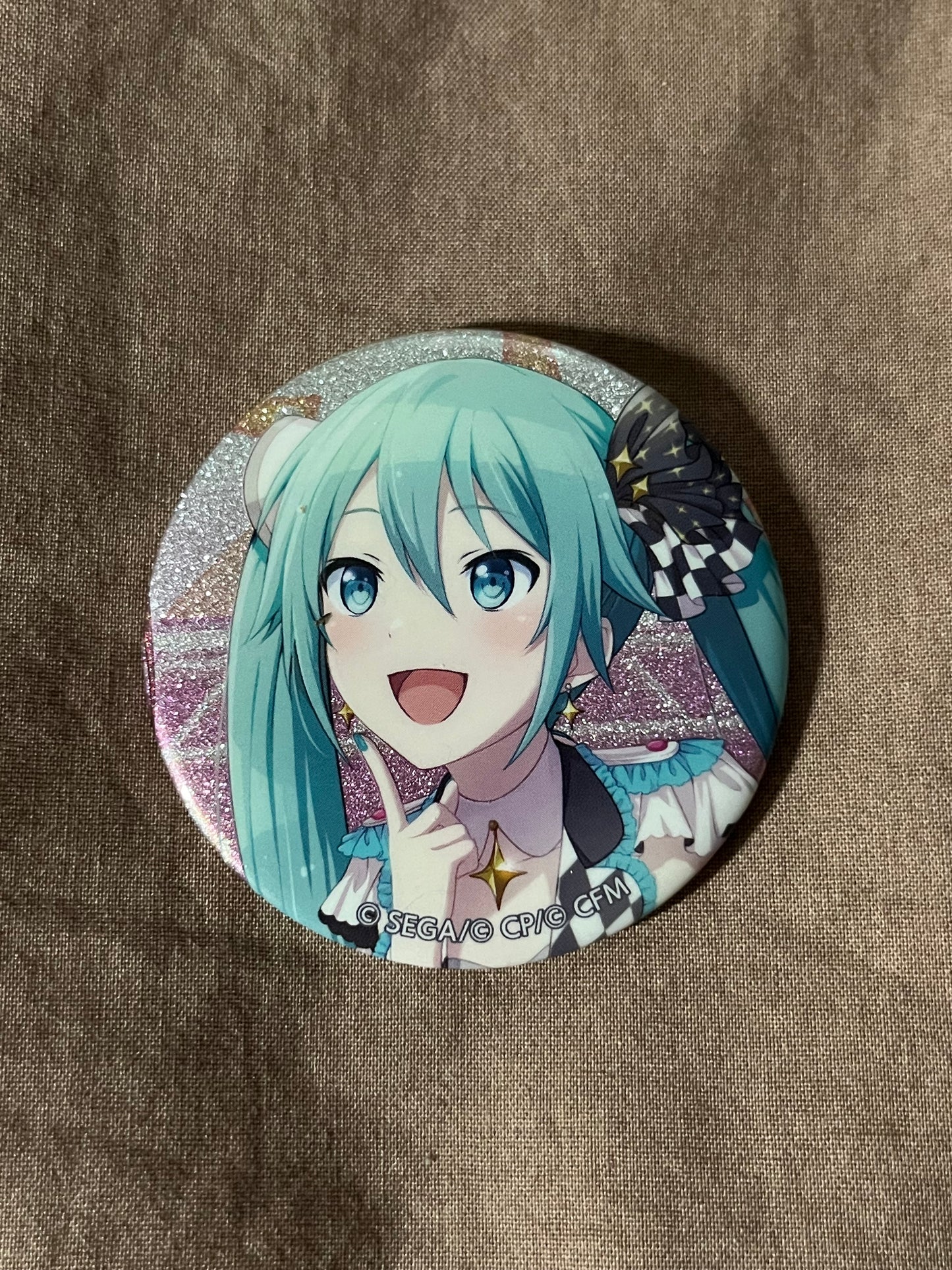 Project Sekai - Hatsune Miku “One-Day Trip Before Setting Sail” Circle Glitter Badge [UNTRAINED]