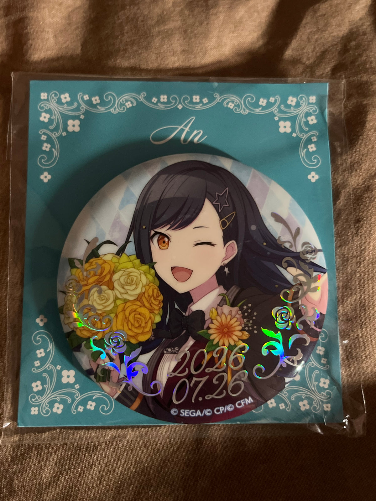 Project Sekai - An Shiraishi "A Song of Vows for You, Dressed in Pure White!" Birthday Kuji Circle Badge