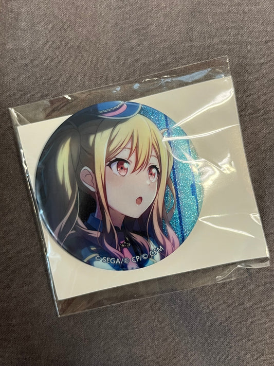 Project Sekai - Saki Tenma “The Most Delicious Drink!” Circle Glitter Badge [TRAINED]
