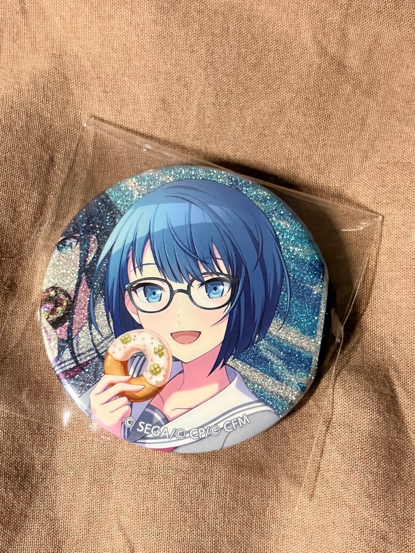 Project Sekai - Haruka Kiritani “One-Day Trip Before Setting Sail” Circle Glitter Badge [UNTRAINED]