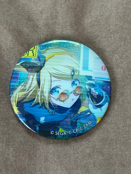 Project Sekai - Kagamine Rin "Backlight Lens Flare" Circle Glitter Badge [TRAINED]