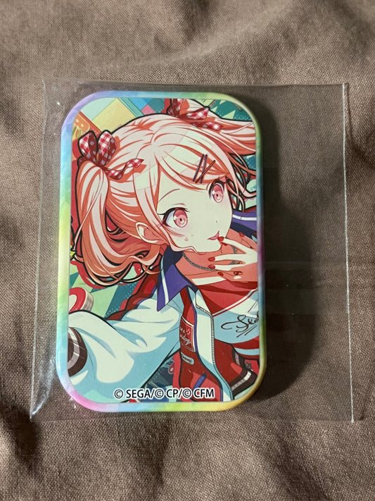 Project Sekai - Mizuki Akiyama "Bustling Cafe ●REC!" Square Badge [TRAINED]