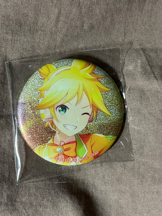 Project Sekai - Kagamine Len “Release Celebration” Circle Glitter Badge [TRAINED]
