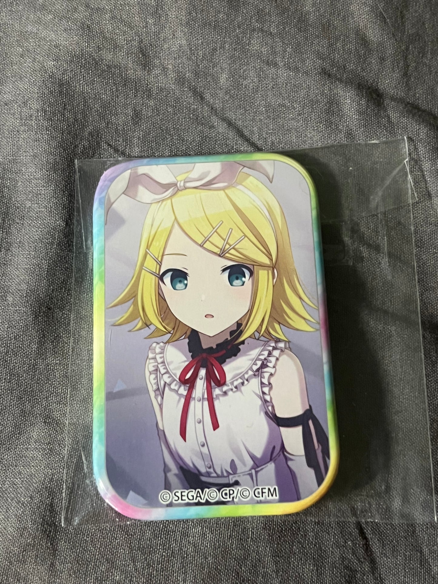 Project Sekai - Kagamine Rin “Mirage of lights” Square Badge [UNTRAINED]