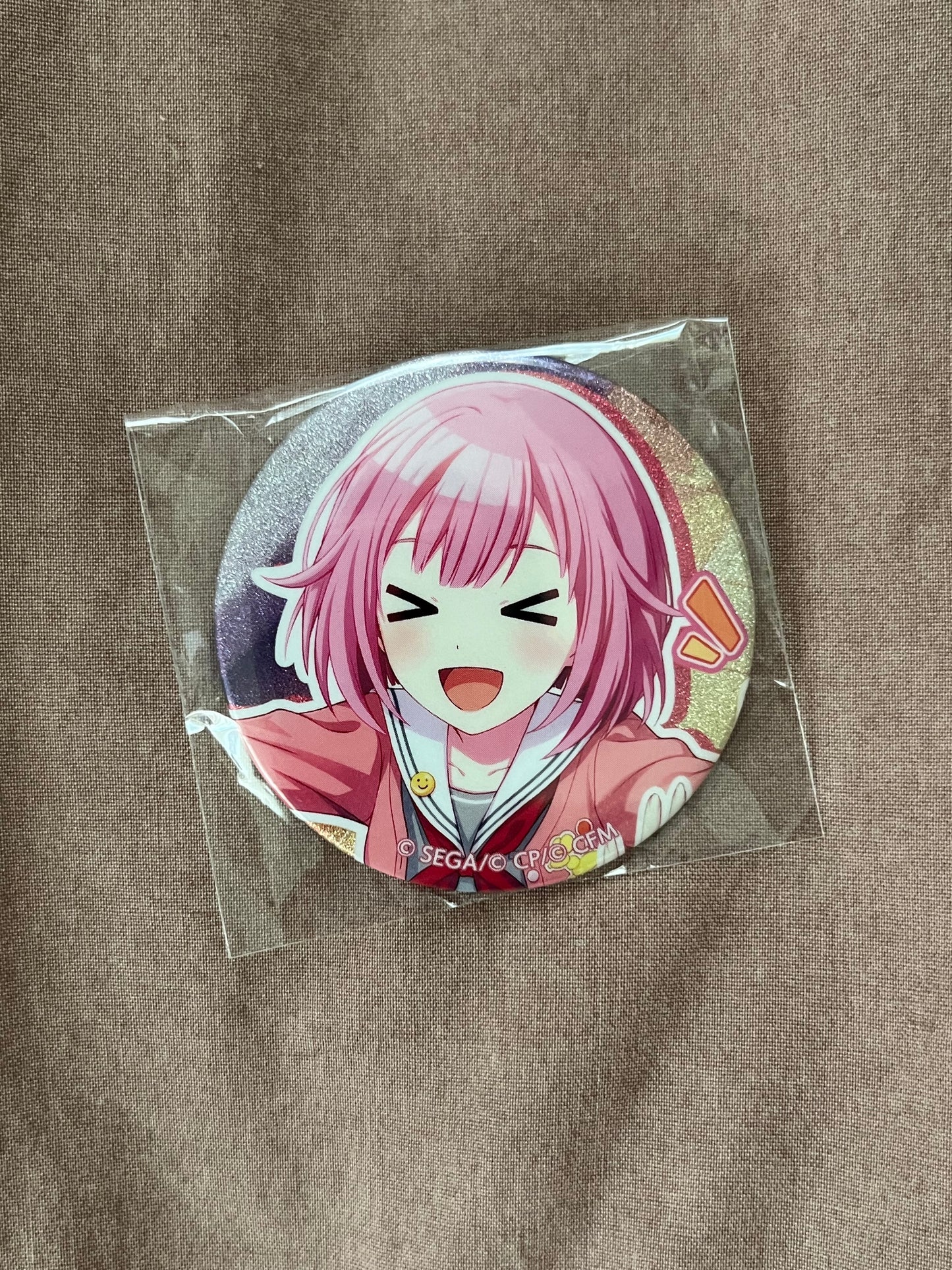 Project Sekai - Emu Otori “On the Stage of Dazzling Light” Circle Glitter Badge [UNTRAINED]