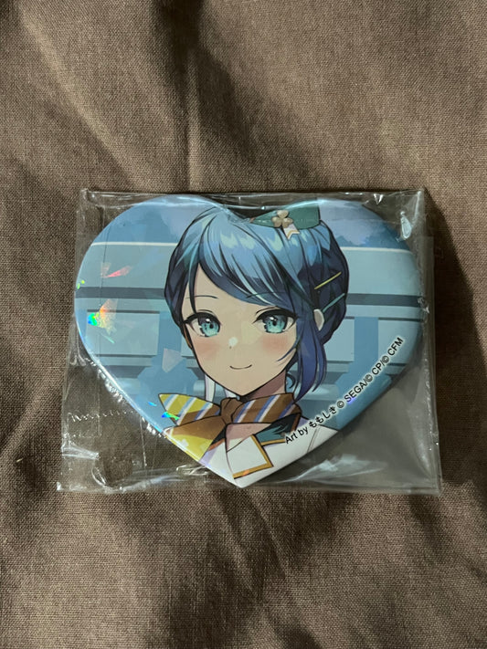 Project Sekai - Haruka Kiritani "Float Planner 2DMV" Holographic Heart Badge