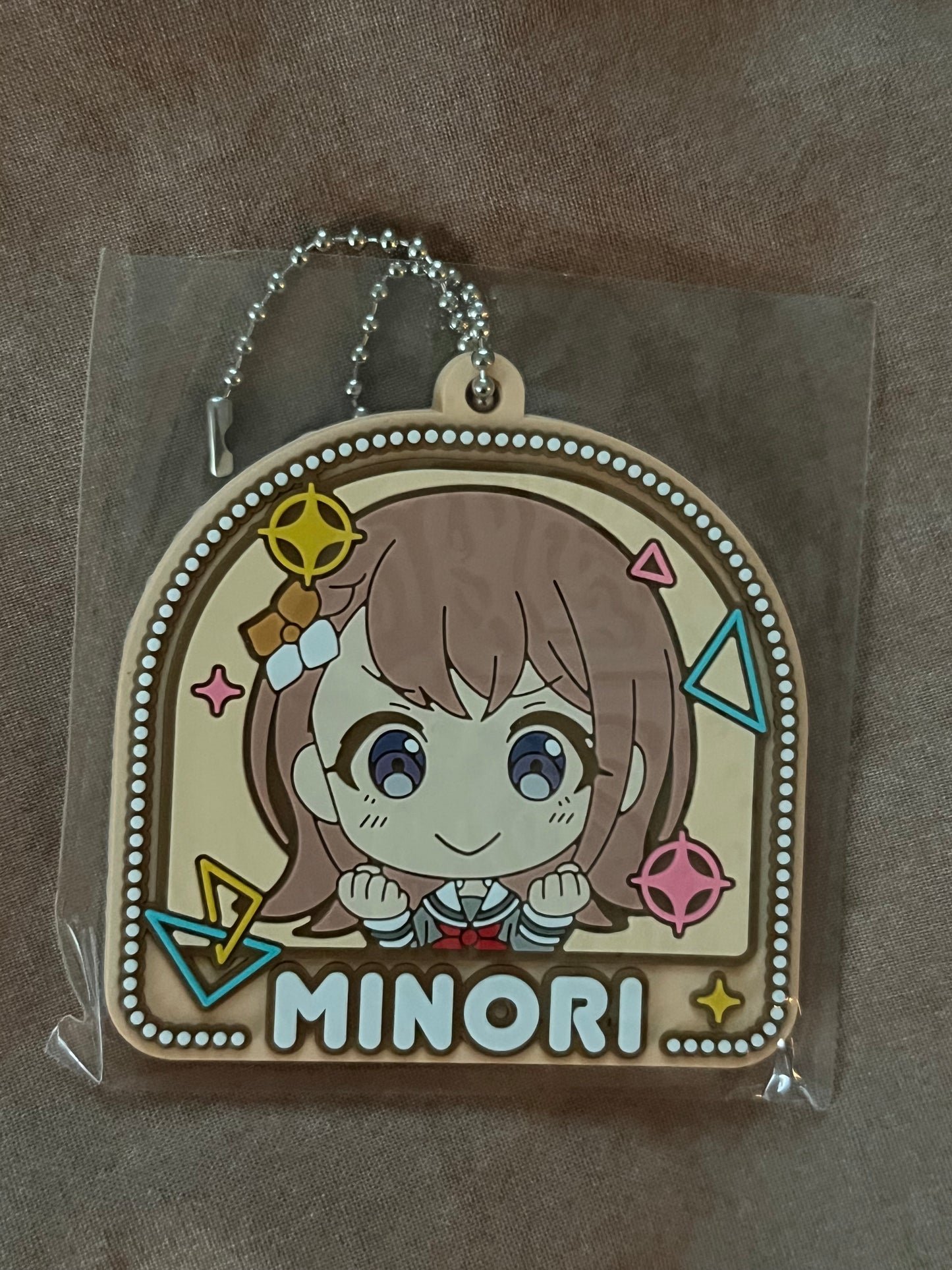 Project Sekai - Minori Hanasato “Let's do our best!” Stamp Rubber Keychain