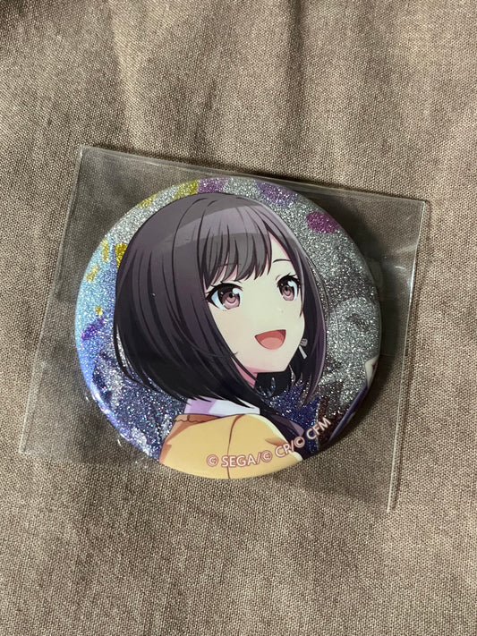 Project Sekai - Ena Shinonome “Paint What You Love ♪ Rainbow Canvas” Circle Glitter Badge [UNTRAINED]