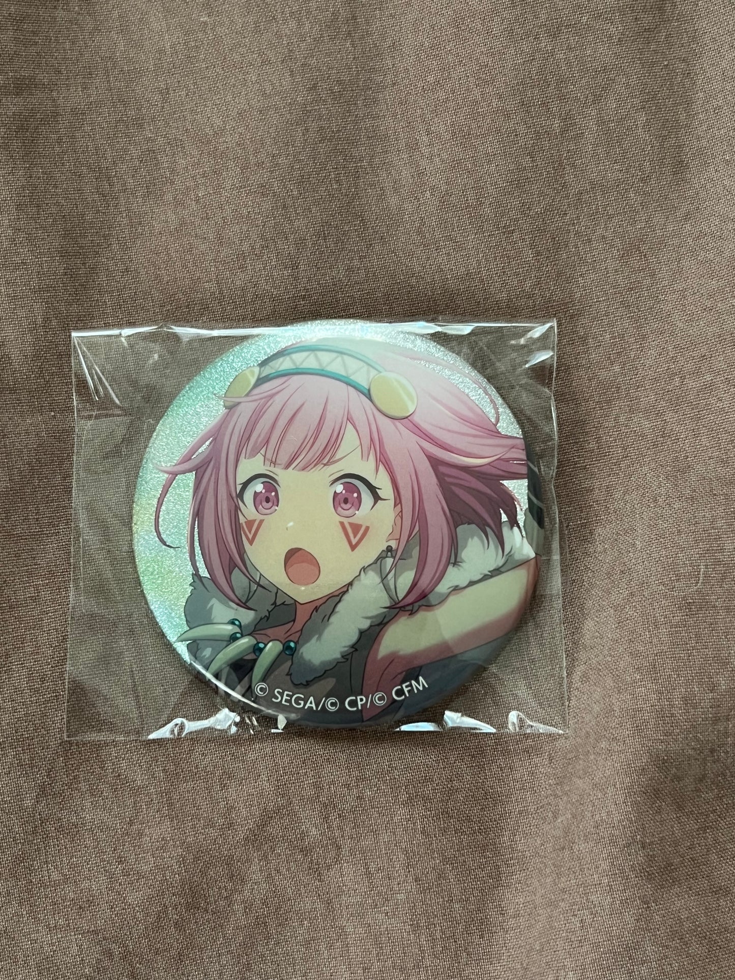 Project Sekai - Emu Otori “Revival my dream” Circle Glitter Badge [UNTRAINED]