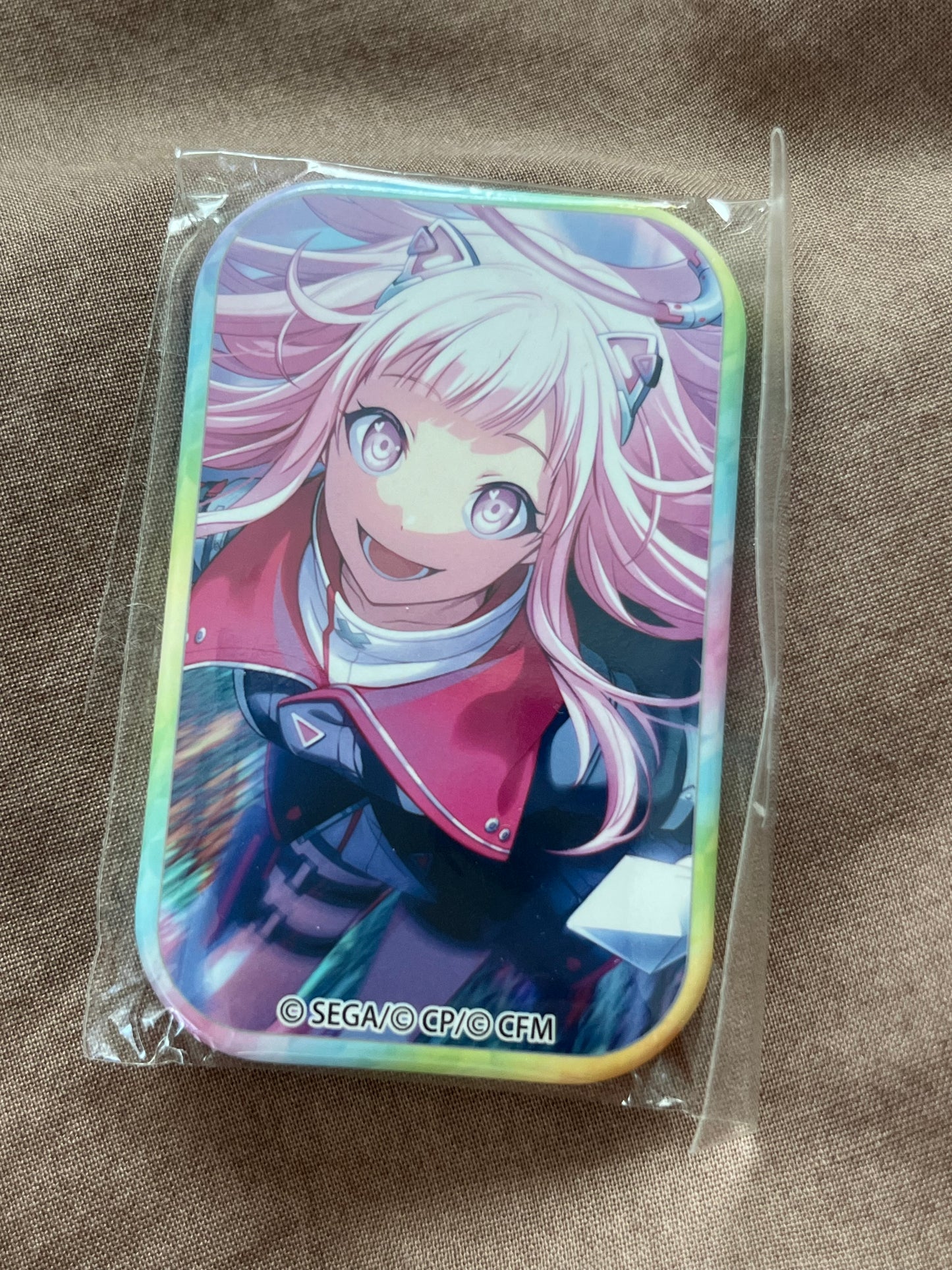 Project Sekai - Emu Otori "Our Eyes Are Sparkling☆" Square Badge [TRAINED]
