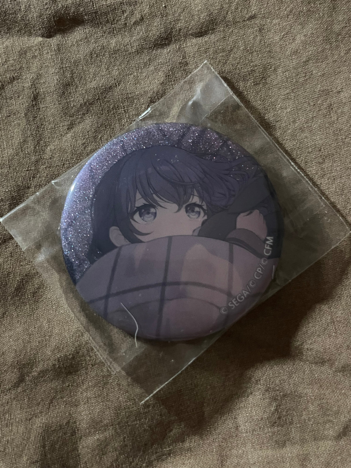 Project Sekai - Mafuyu Asahina "Reeling in the Lights" Circle Glitter Badge [UNTRAINED]