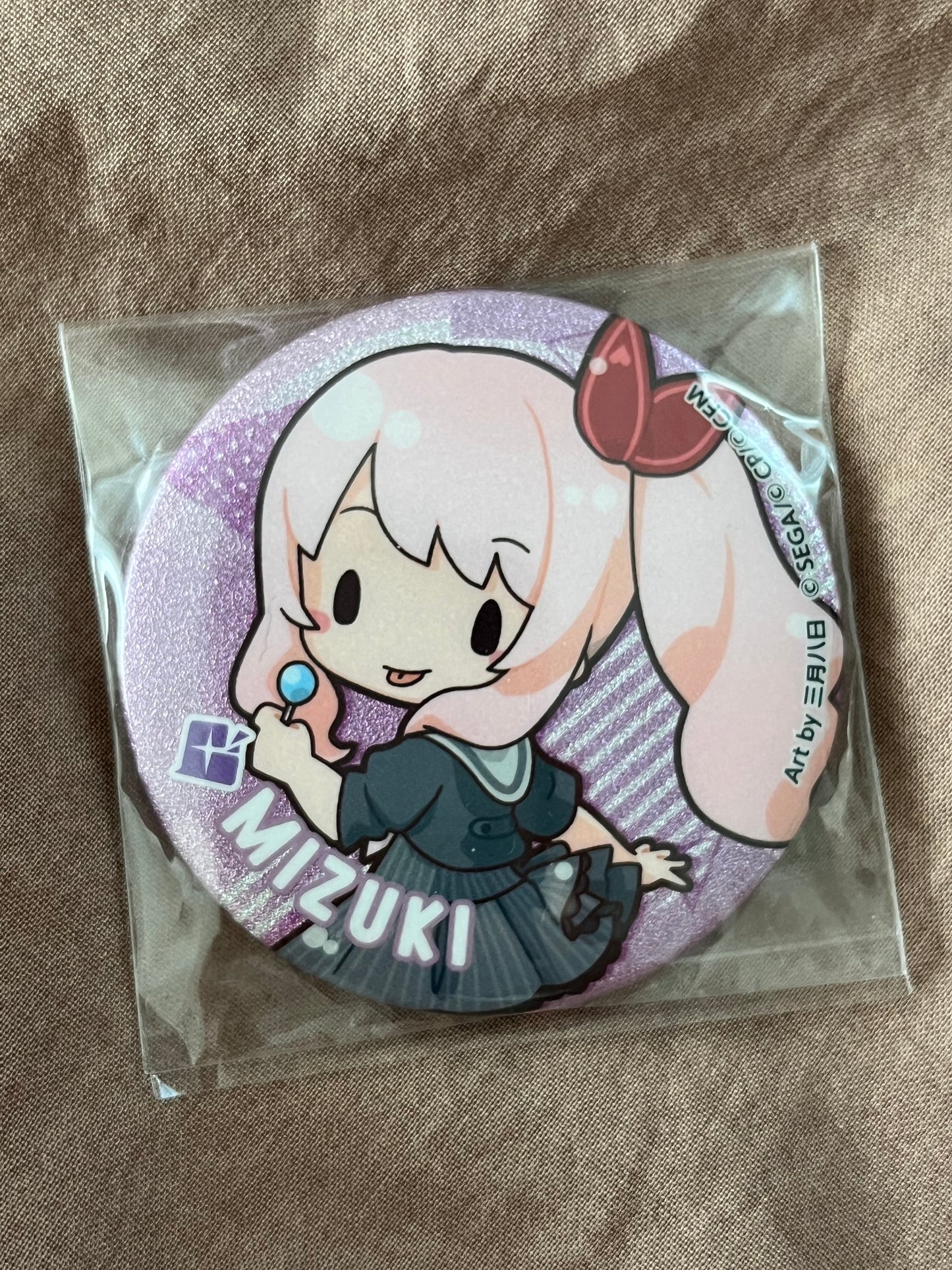 Project Sekai - Mizuki Akiyama Chibi Circle Glitter Badge