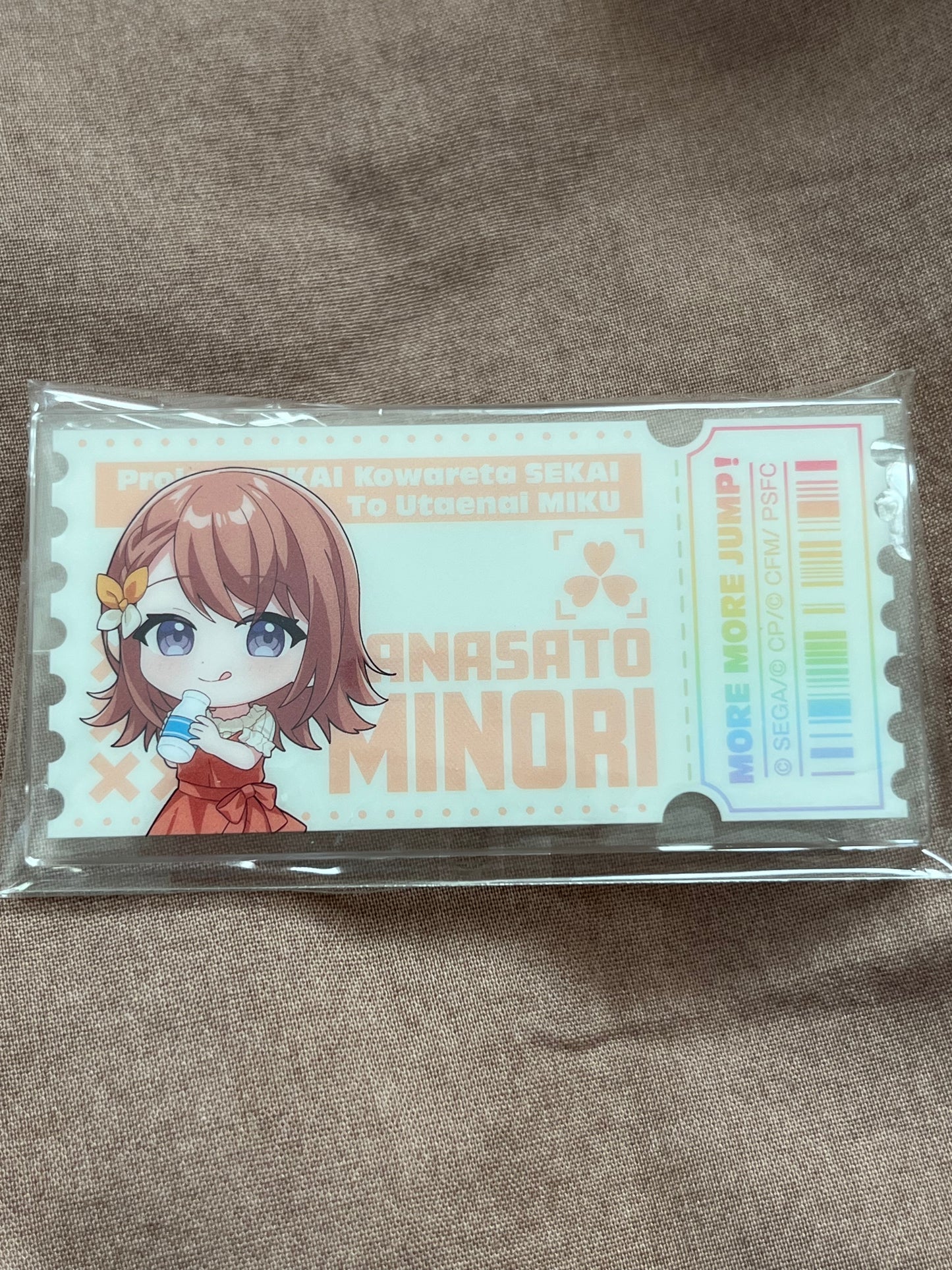 Project Sekai - Minori Hanasato "LAWSON Collaboration Movie Ticket" Acrylic Rectangle Badge