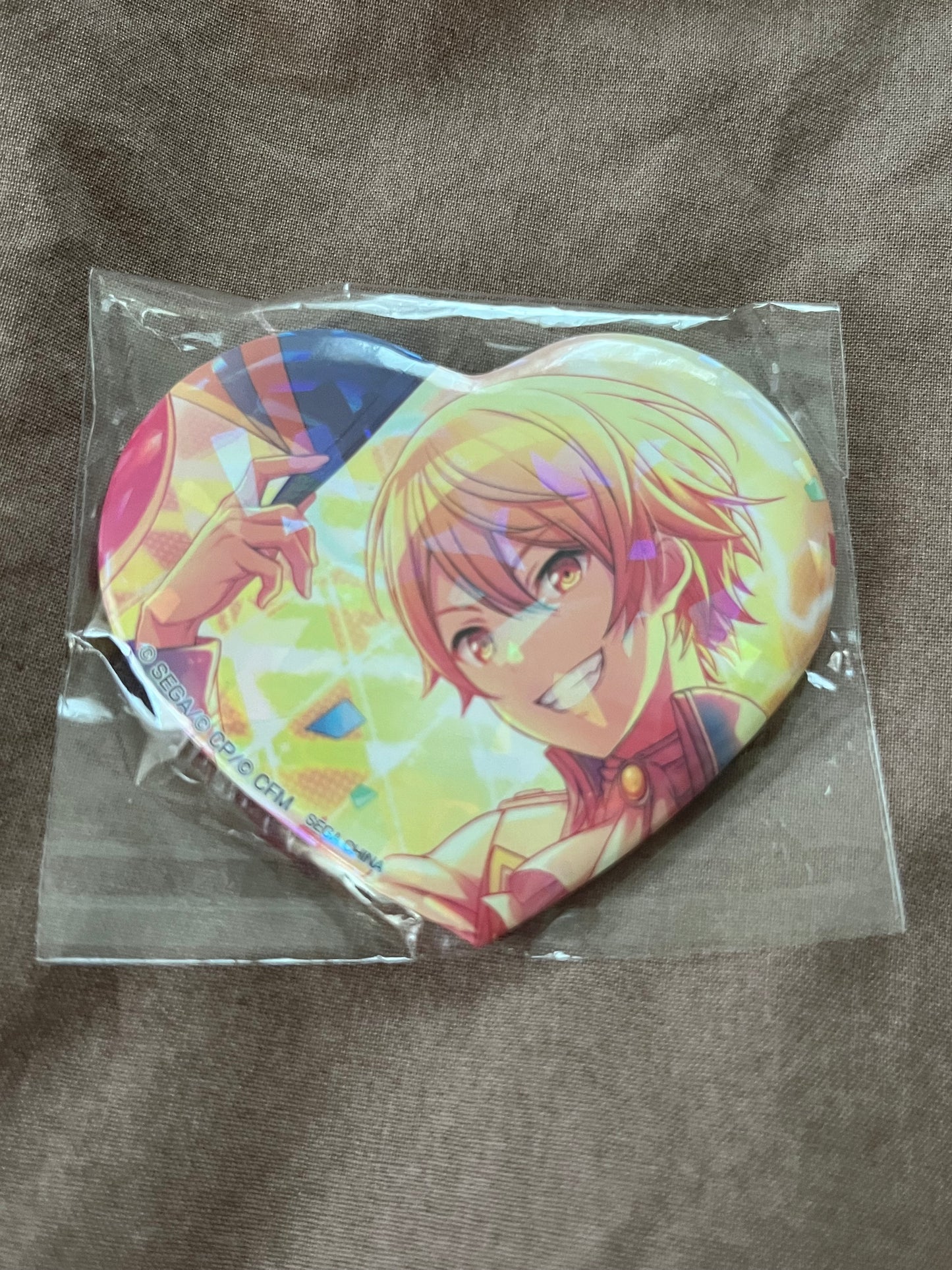 Project Sekai - Tsukasa Tenma "Release Celebration" Holographic Heart Badge [TRAINED]