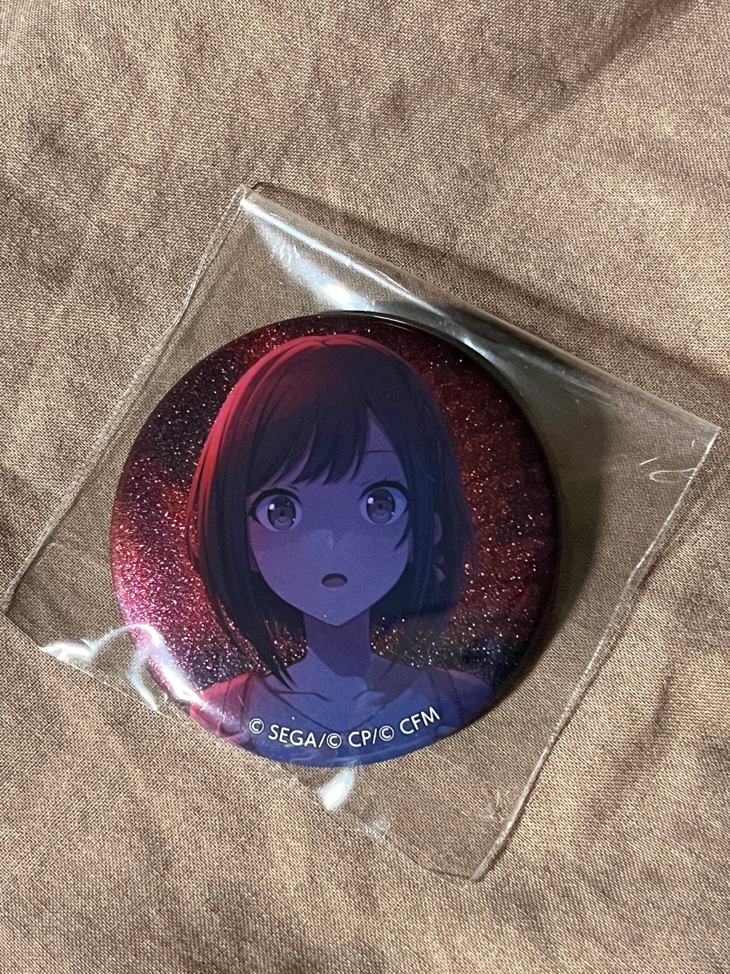 Project Sekai - Ena Shinonome "Secret Distance" Circle Glitter Badge [UNTRAINED]