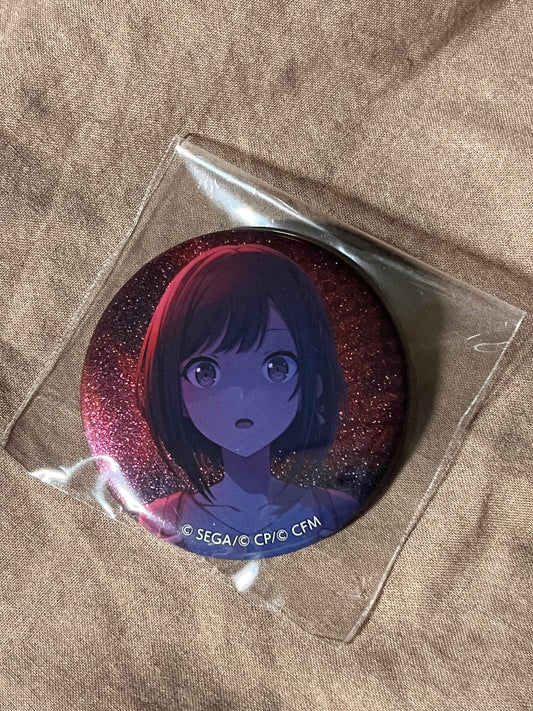 Project Sekai - Ena Shinonome "Secret Distance" Circle Glitter Badge [UNTRAINED]