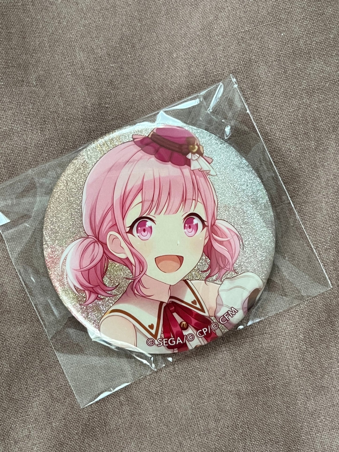 Project Sekai - Emu Otori “Operation ♡ Secret Valentine!” Circle Glitter Badge [TRAINED]