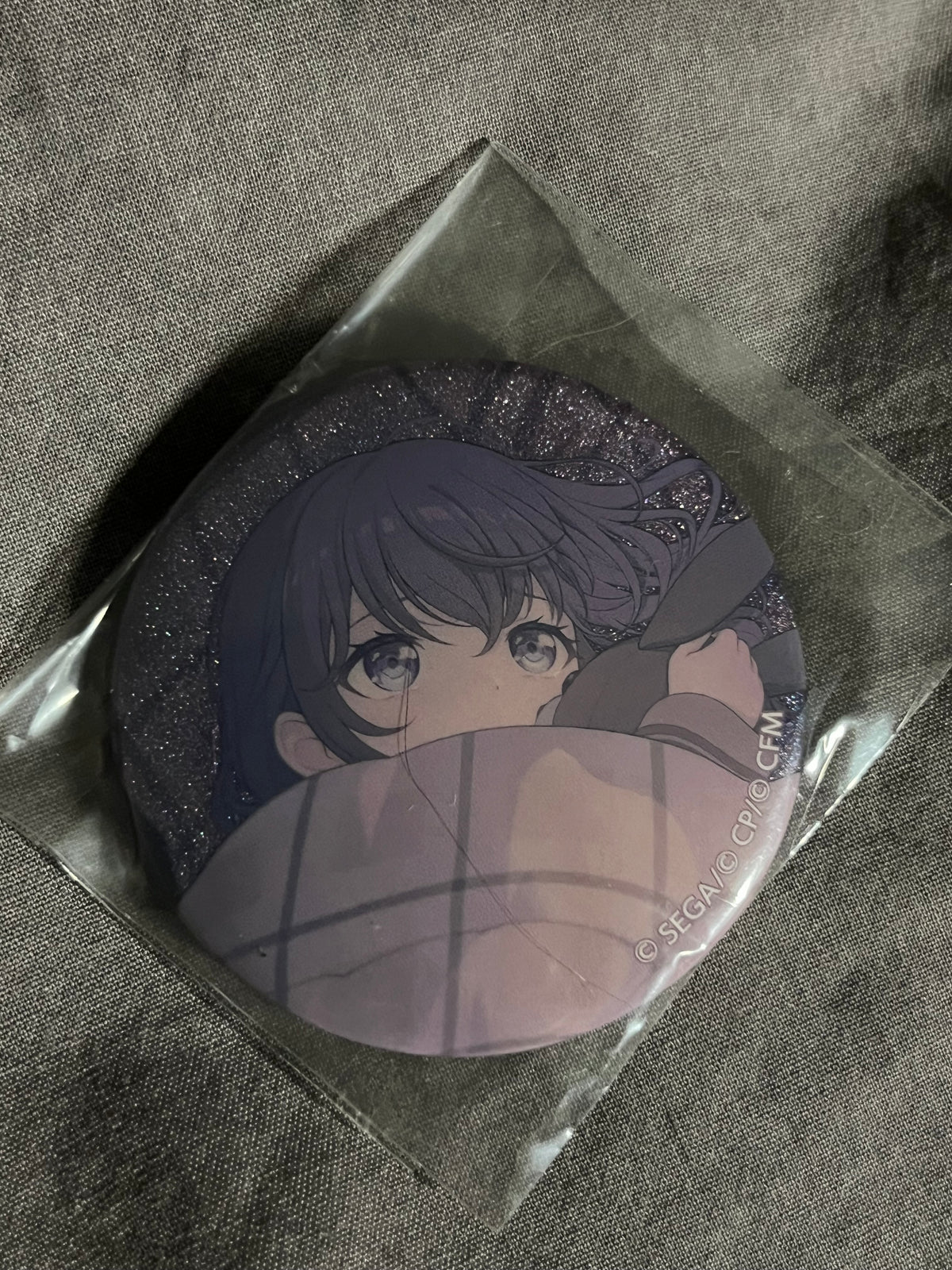 Project Sekai - Mafuyu Asahina “Reeling in the Lights” Circle Glitter Badge [UNTRAINED]
