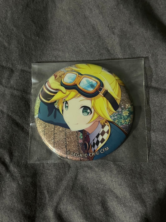Project Sekai - Kagamine Len “Happy Lovely Everyday!” Circle Glitter Badge [TRAINED]